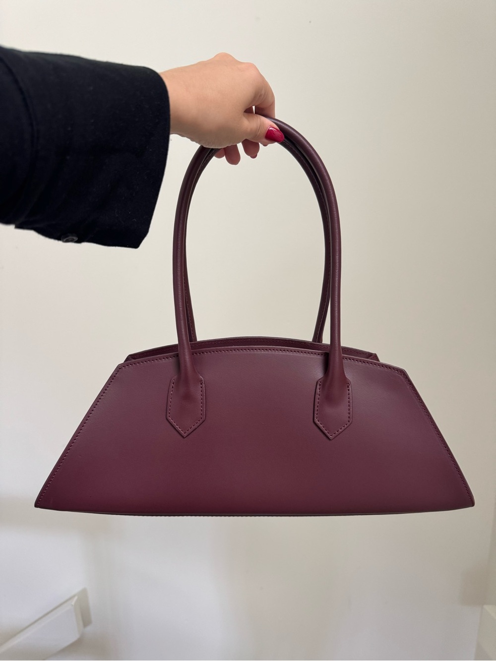 MADBAG BASSOTTO IN LEATHER DARK BORDEAUX
